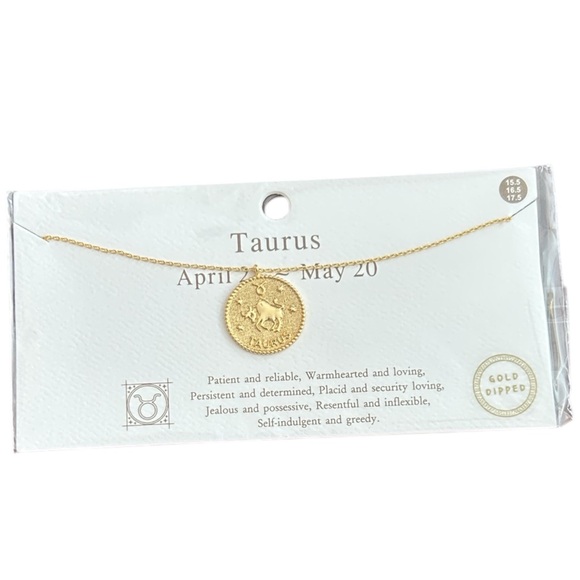 Wantable Jewelry - Wantable Gold Dipped Taurus Zodiac Necklace